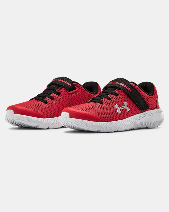 Pre-School UA Pursuit 2 AC Running Shoes, Red, pdpMainDesktop image number 3